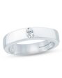 Kay Jewelers Monique Lhuillier Bliss Men's Diamond Wedding Band 1/4 ct tw Oval & Round-cut 18K White Gold White Gold Wedding Ring - thumbnail - 1