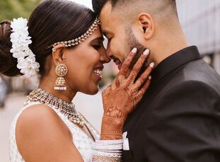 Asha and Rene celebrated their marriage with a rooftop garden party-inspired reception at Potomac View Terrace in Washington, DC. However, before the 