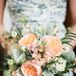 Textured Peach and Mint Bridesmaid Bouquet