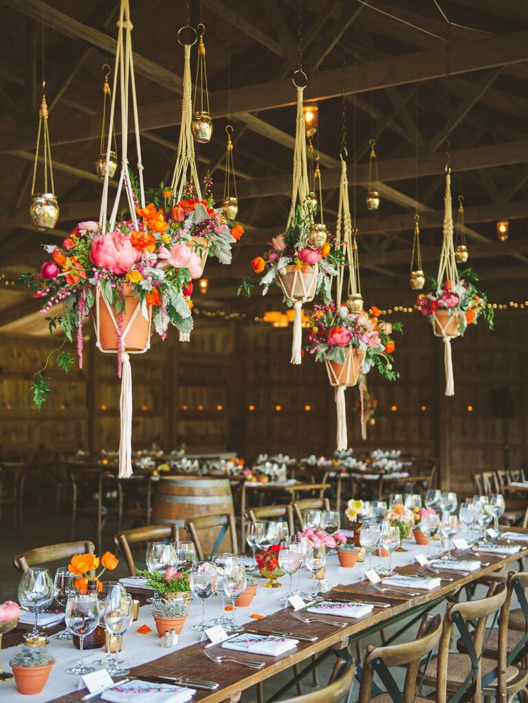 30 Hanging Wedding Flower Decorations That Are Show-Stopping