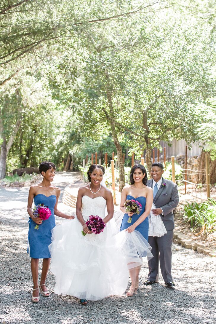 Blue Monique Lhuillier Bridesmaid Dresses