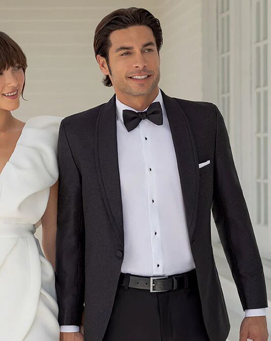 BLACKTIE NIGHT VINE Black Wedding Tuxedo Black Tuxedo - 3
