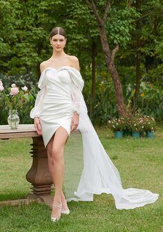 AW Bridal AW JOSLYN WEDDING DRESS Column Wedding Dress