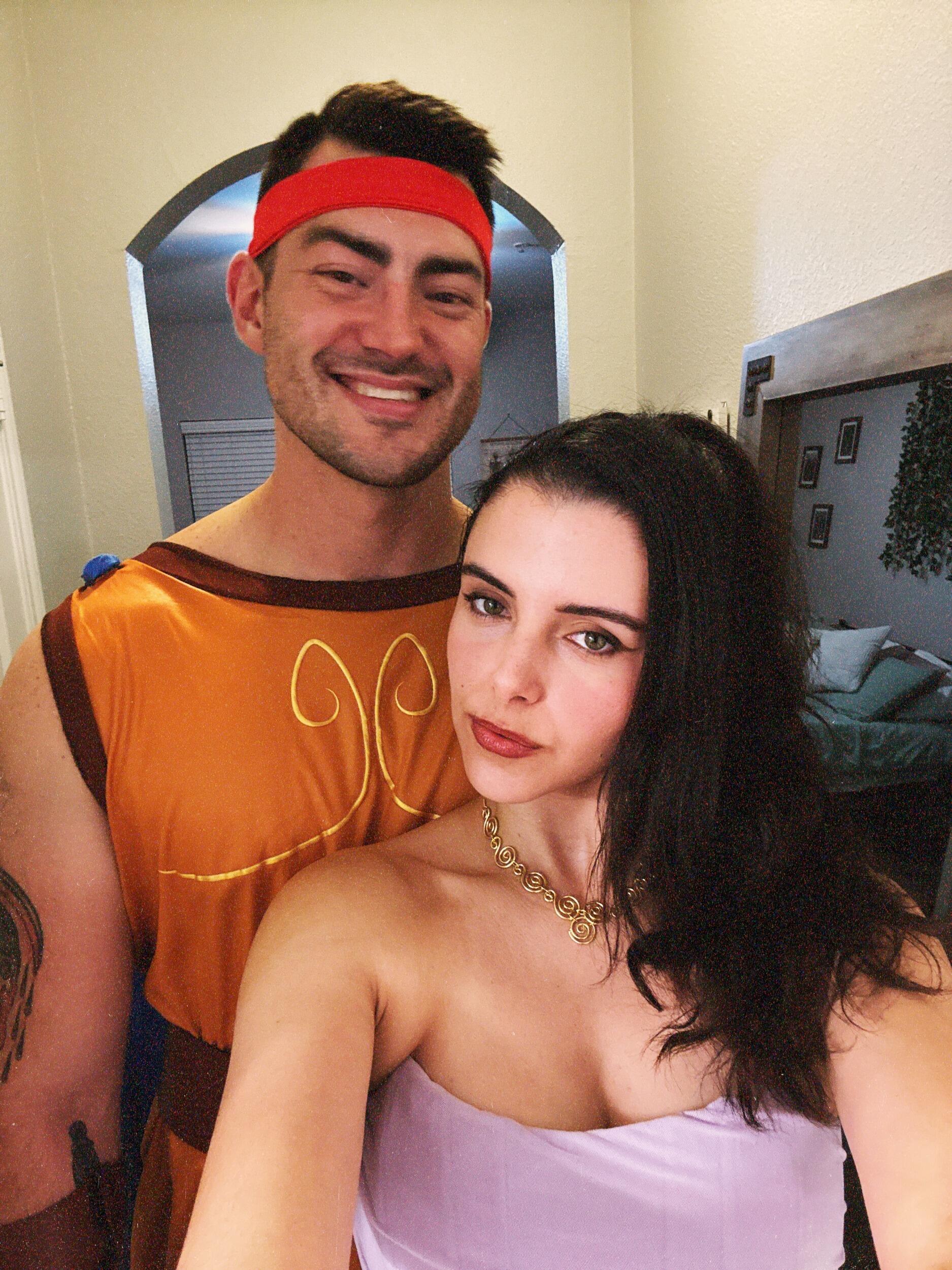 Med School Halloween Party together as Hercules and Megara