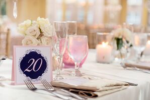 Pink and Purple Table Numbers