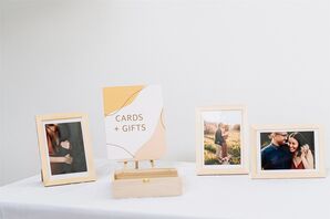 Card and Gift Table at Modern and Minimal Wedding in San Diego, California