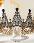 AW Bridal AW BRIDAL Baroque Crowns for Women Queen Crown Gothic Tiara Crystal Crown for Women Princess Tiara for Girls Vintage Tiara for Wedding Crown for Brides (Black) Black Tiara - thumbnail - 3