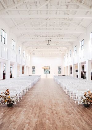 Ceremony Setup at Modern and Minimal Wedding in San Diego, California