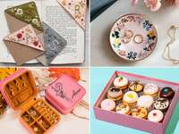 gifts for girlfriend's mom cupcakes, ring dish, bookmark