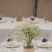 Baby's Breath in Mason Jars With Burlap and Lace