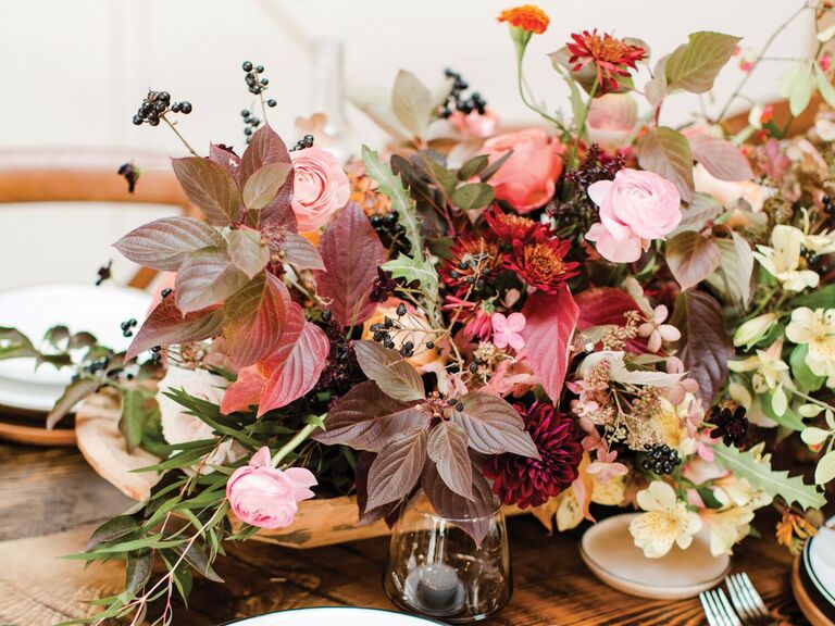 rustic fall wedding centerpieces