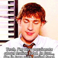 Jim The Office Italian food gif