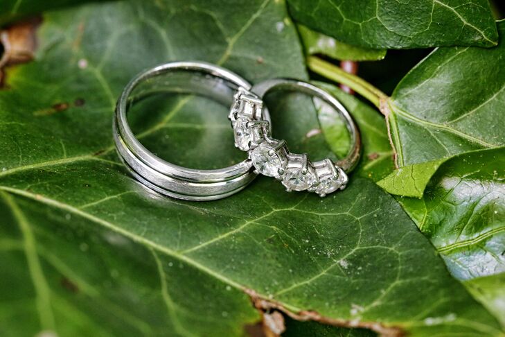 Engagement Ring and Wedding Bands