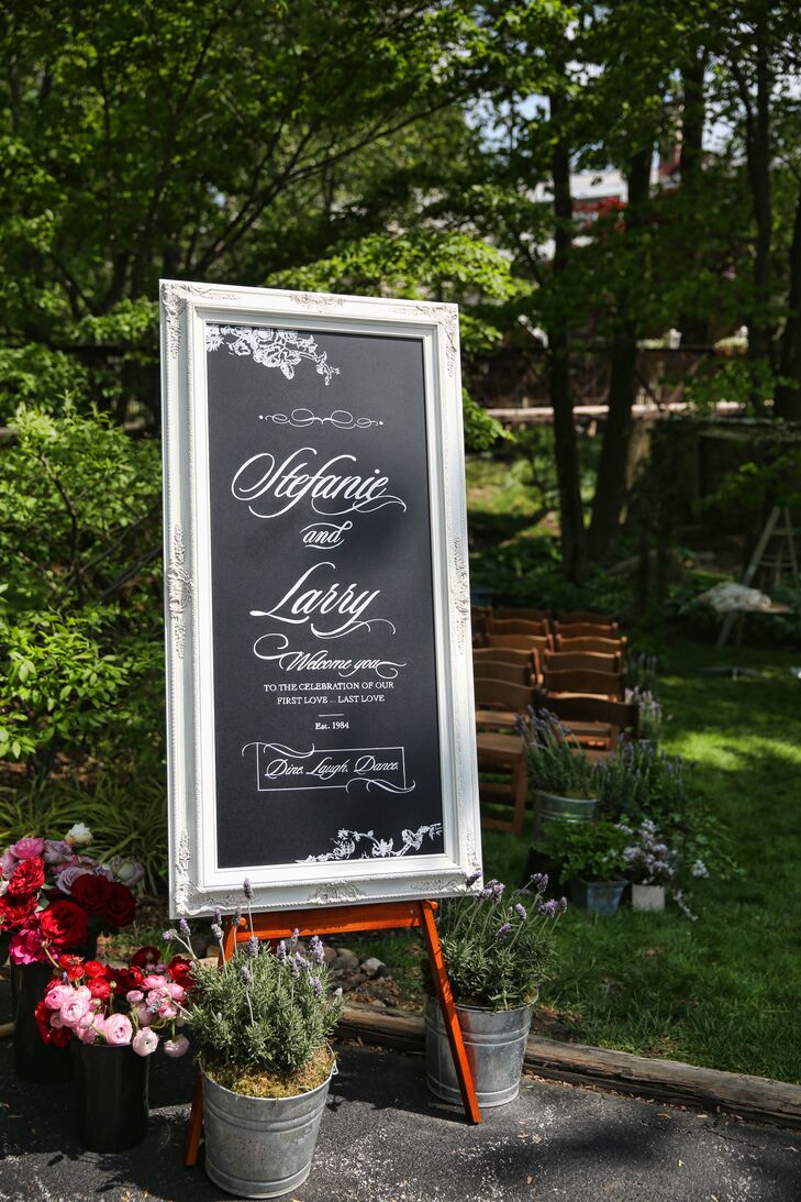 Black Chalkboard Wedding Welcome Sign