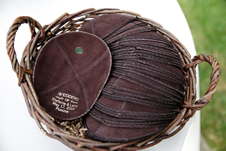 Wooden Basket With Brown Kippot