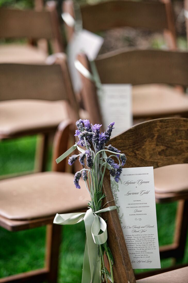 Lavender Bunch Ceremony Aisle Decoration