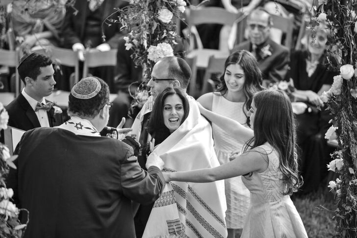 Bride Wrapped in Traditional Tallit