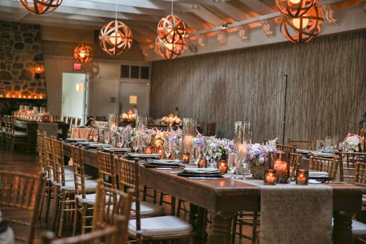 Wood Accented Reception Dining Tables