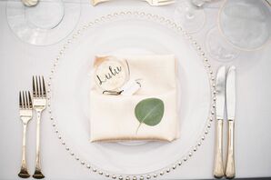 Classic Reception Place Setting at Planterra Conservatory in Detroit, Michigan