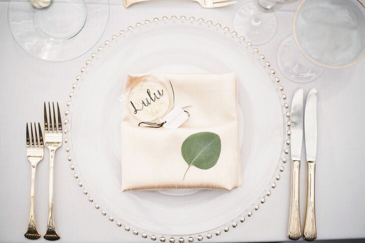 Classic Reception Place Setting at Planterra Conservatory in Detroit, Michigan