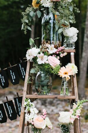 Vintage Ladder Escort Card Display Decor
