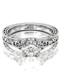 With Clarity Vintage Cushion, Round, Oval Cut Engagement Ring