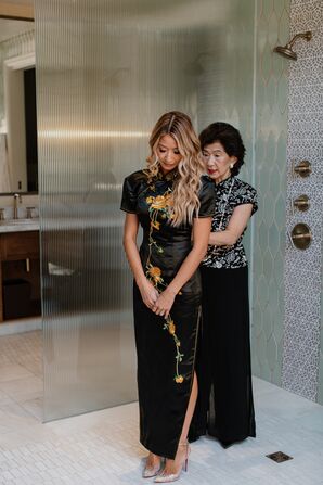 Bride Getting Ready With Mother for Wedding at Tehama Golf Club in Carmel-By-The-Sea, California