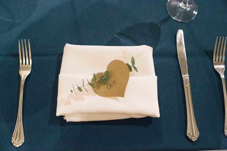 Rustic Place Setting with Navy Table Linen