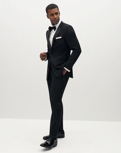 Suit Shop Men's Classic Black Tuxedo Black Tuxedo