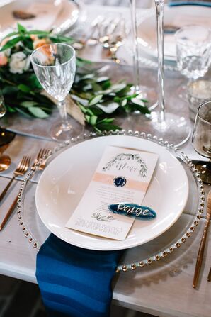 Hand-Lettered Stone Place Cards