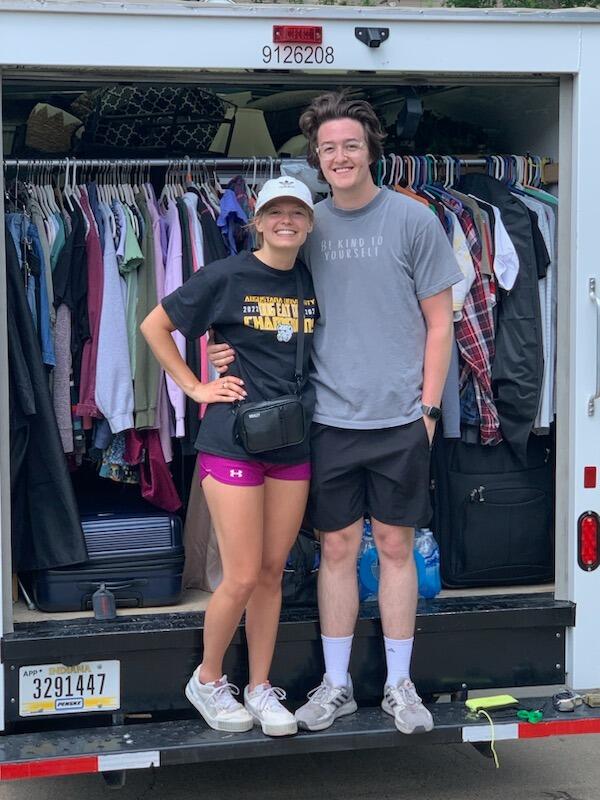 Packed up our moving truck to the brim and headed off to CO! Hahaha enjoy Zack's wild post man bun hair!