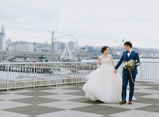 With future plans to host an over-the-top wedding in China, Hairong Cao and Yutian Zhu planned an intimate destination celebration for close friends i