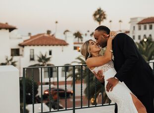 Although Annie and Evan's rooftop wedding at Hotel Californian in Santa Barbara, California, was their 'Plan C,' they didn't let the ongoing pandemic 