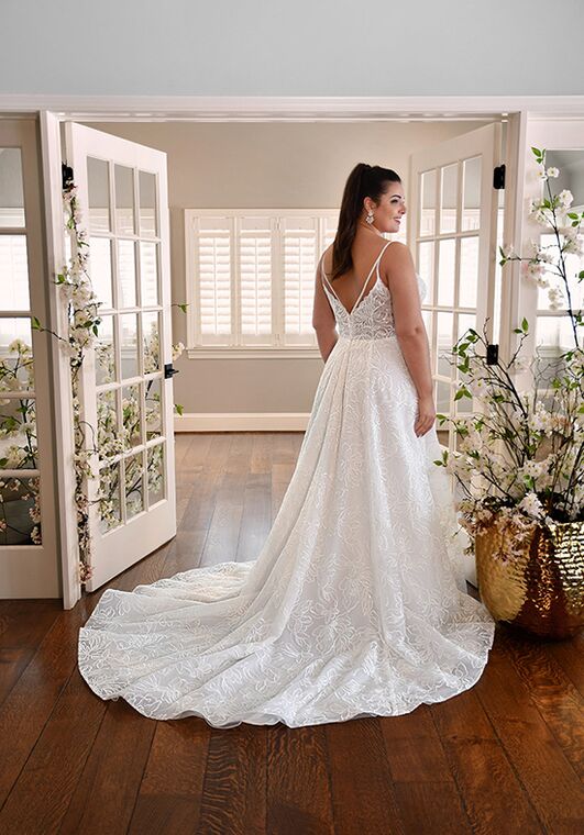 Essense of Australia D3311 plus A-Line Wedding Dress - 2