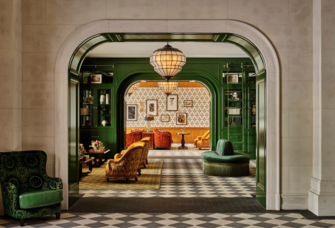 Indoor lounge area at Four Seasons Hotel Boston