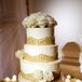 White and Gold Wedding Cake