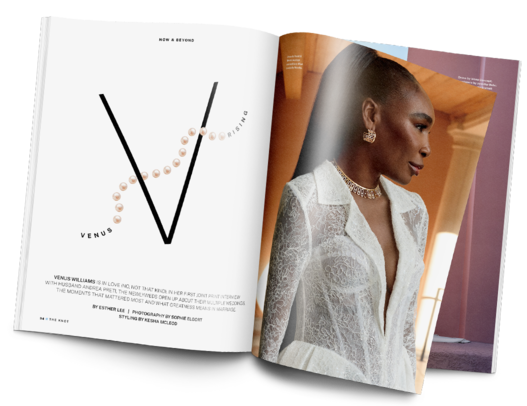 Cover and spread from the latest issue of The Knot Magazine