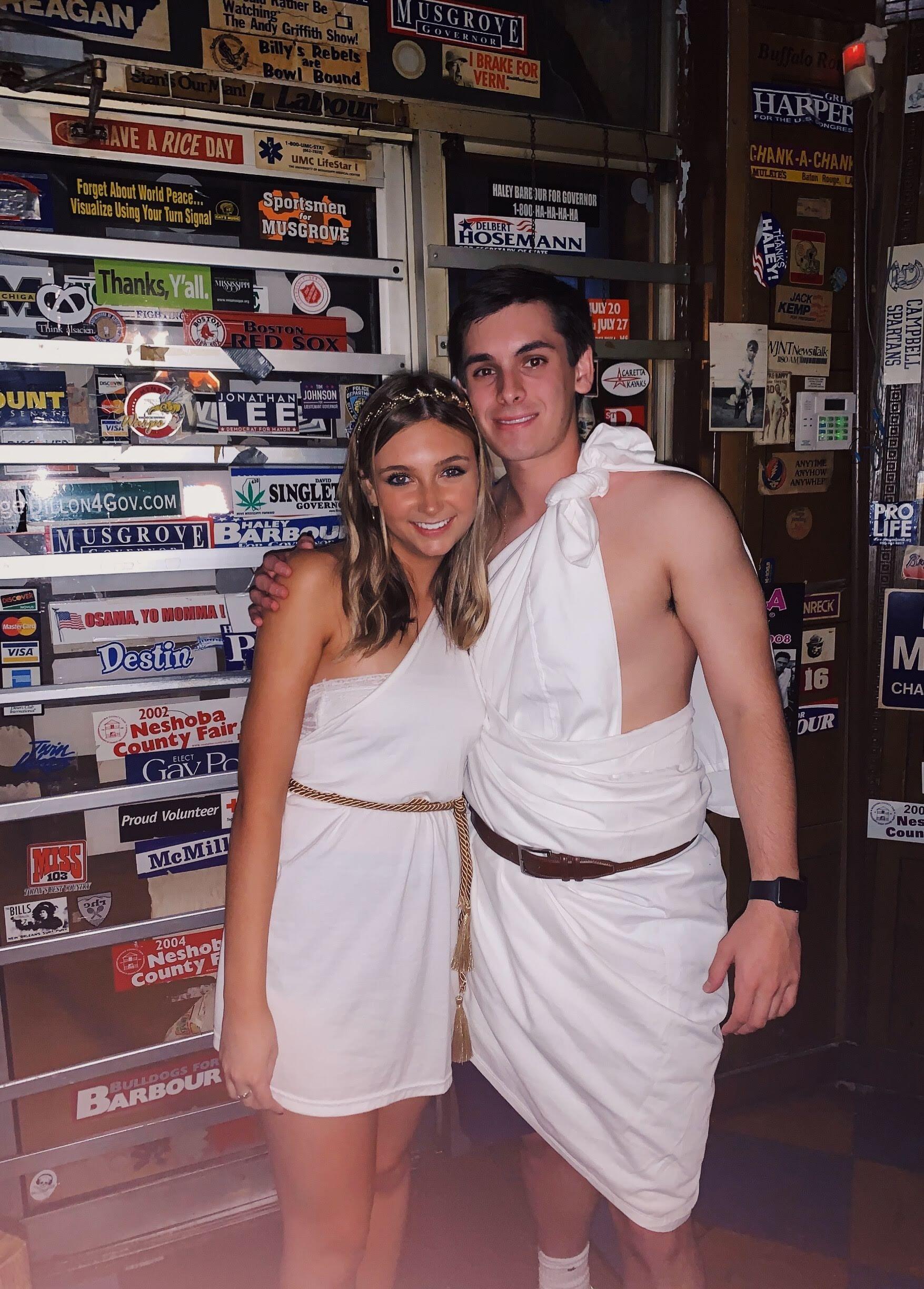 Harrison and Abby's first picture together! Kappa Alpha Toga Party.