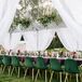 Green Velvet Reception Chairs at Minimony in Colorado