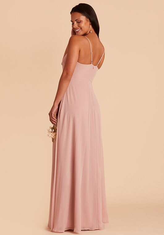 Birdy Grey Theresa Dress in Chiffon Dusty Rose V-Neck Bridesmaid Dress - 2