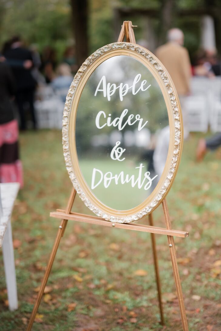Mirror With Calligraphy Wedding Signage
