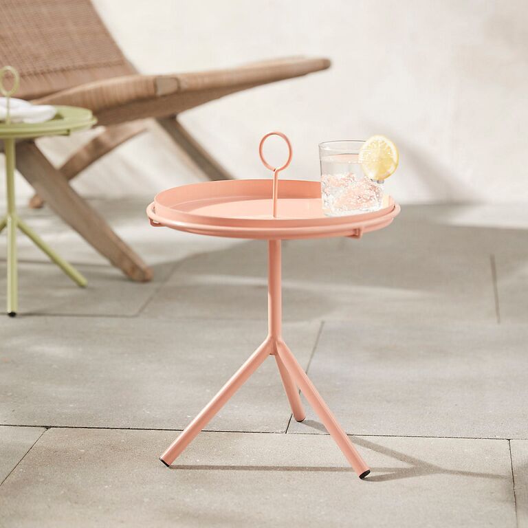 Coral side table gift idea for 35th anniversary. 