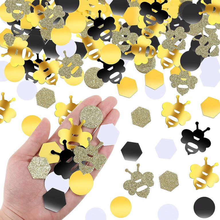 Black and gold bee themed beyonce bachelorette confetti