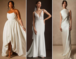 Three simple wedding dresses for minimalist brides