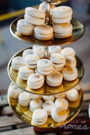 Copper-Dusted Macarons