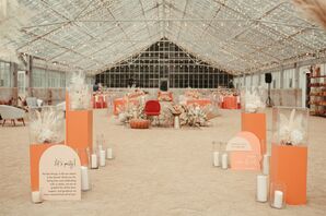 Reception Decor in Greenhouse at Dos Pueblos Orchid Farm in Goleta, California