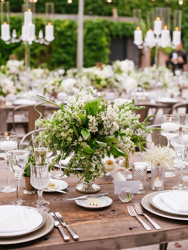 30 Greenery Centerpieces to Decorate Your Wedding Tabletops