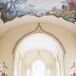 The couple’s first look took place in the beautiful chapel on Trump Winery’s grounds.