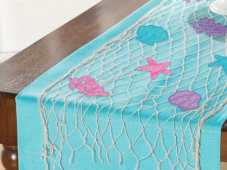 beach themed bridal shower table runner
