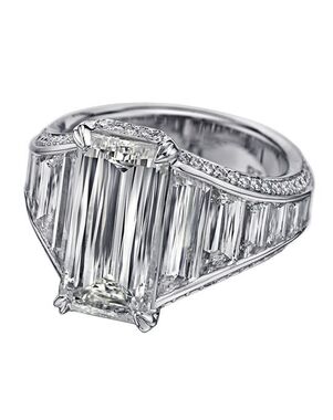 Christopher Designs Elegant Emerald Cut Engagement Ring